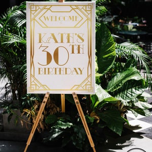 Welcome Sign // Printed or digital // New Years Eve // Art Deco 1920s Sign // Decoration // Decor // Gatsby Sign