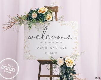 Wedding sign // Gold Wedding // Wedding // Welcome Sign // Digital or Printed // Wedding Signage  // Welcome to our wedding