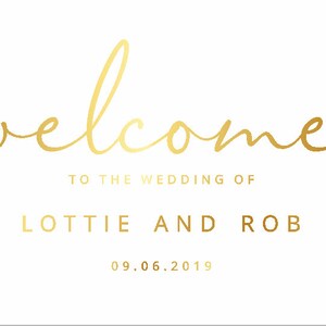 Wedding sign // Welcome Sign // Wedding Decor // Welcome to our wedding immagine 4