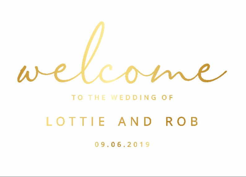 Wedding sign // Welcome Sign // Wedding Decor // Welcome to our wedding immagine 4