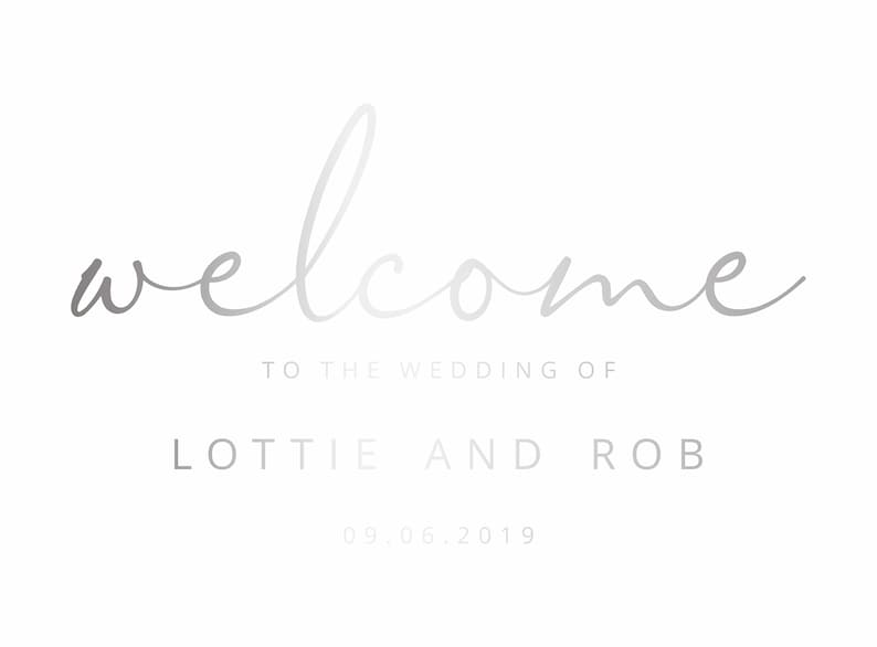 Wedding sign // Welcome Sign // Wedding Decor // Welcome to our wedding immagine 6