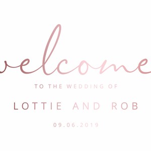 Wedding sign // Welcome Sign // Wedding Decor // Welcome to our wedding immagine 5