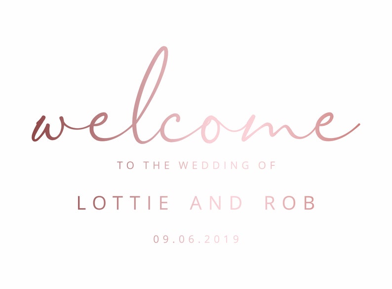 Wedding sign // Welcome Sign // Wedding Decor // Welcome to our wedding immagine 5