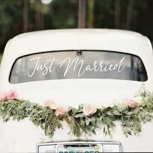Just married car sticker wedding car car sticker wedding sticker image 1