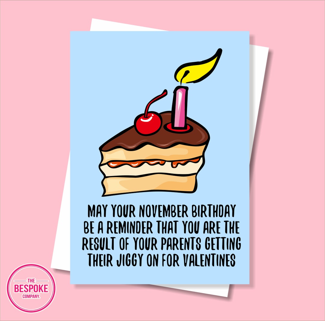 Birthday Card // November Birthday // Funny Card // - Etsy UK