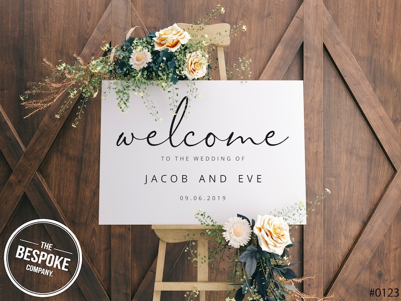 Wedding sign // Welcome Sign // Wedding Decor // Welcome to our wedding immagine 1
