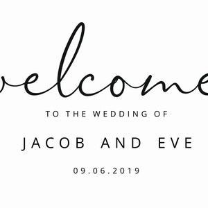 Wedding sign // Welcome Sign // Wedding Decor // Welcome to our wedding immagine 3