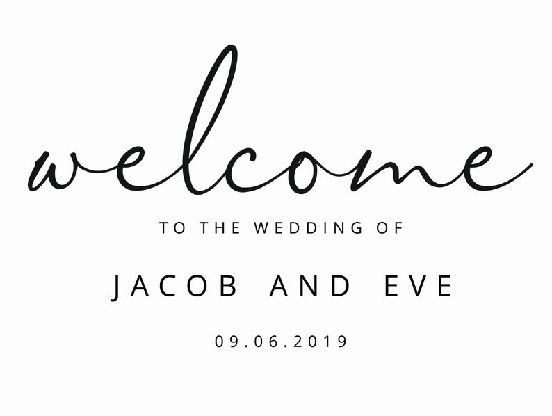 Wedding sign // Welcome Sign // Wedding Decor // Welcome to our wedding immagine 3