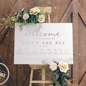 Wedding Sign // Printed or Digital // Order of the day // Wedding decor // FREE DELIVERY