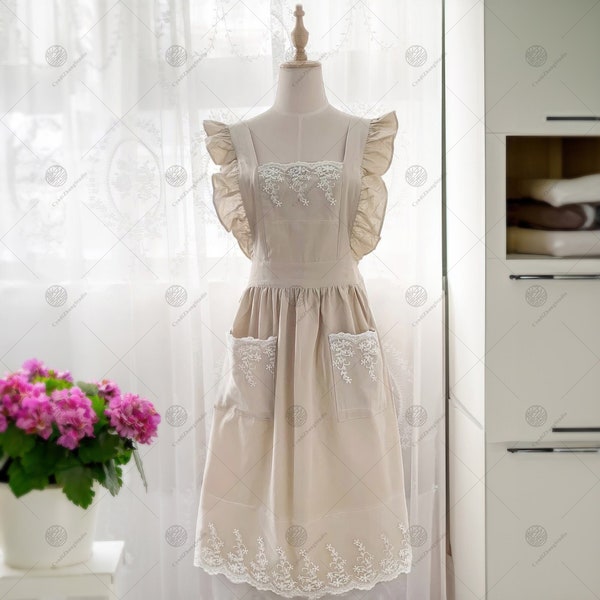 Pink Ruffle Apron - Etsy