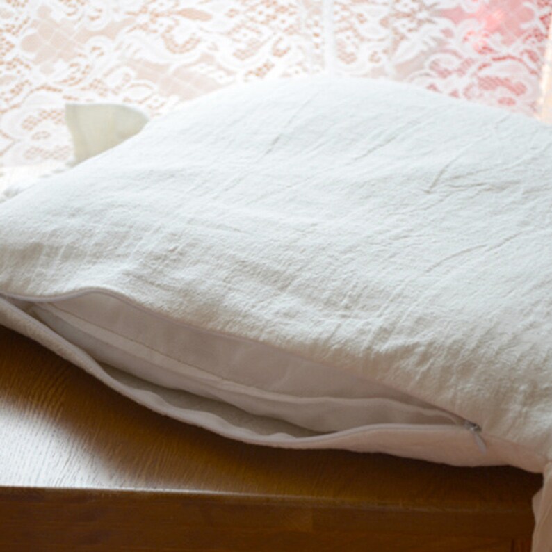 100 Linen Chair Pads With Ruffle Chair Etsy