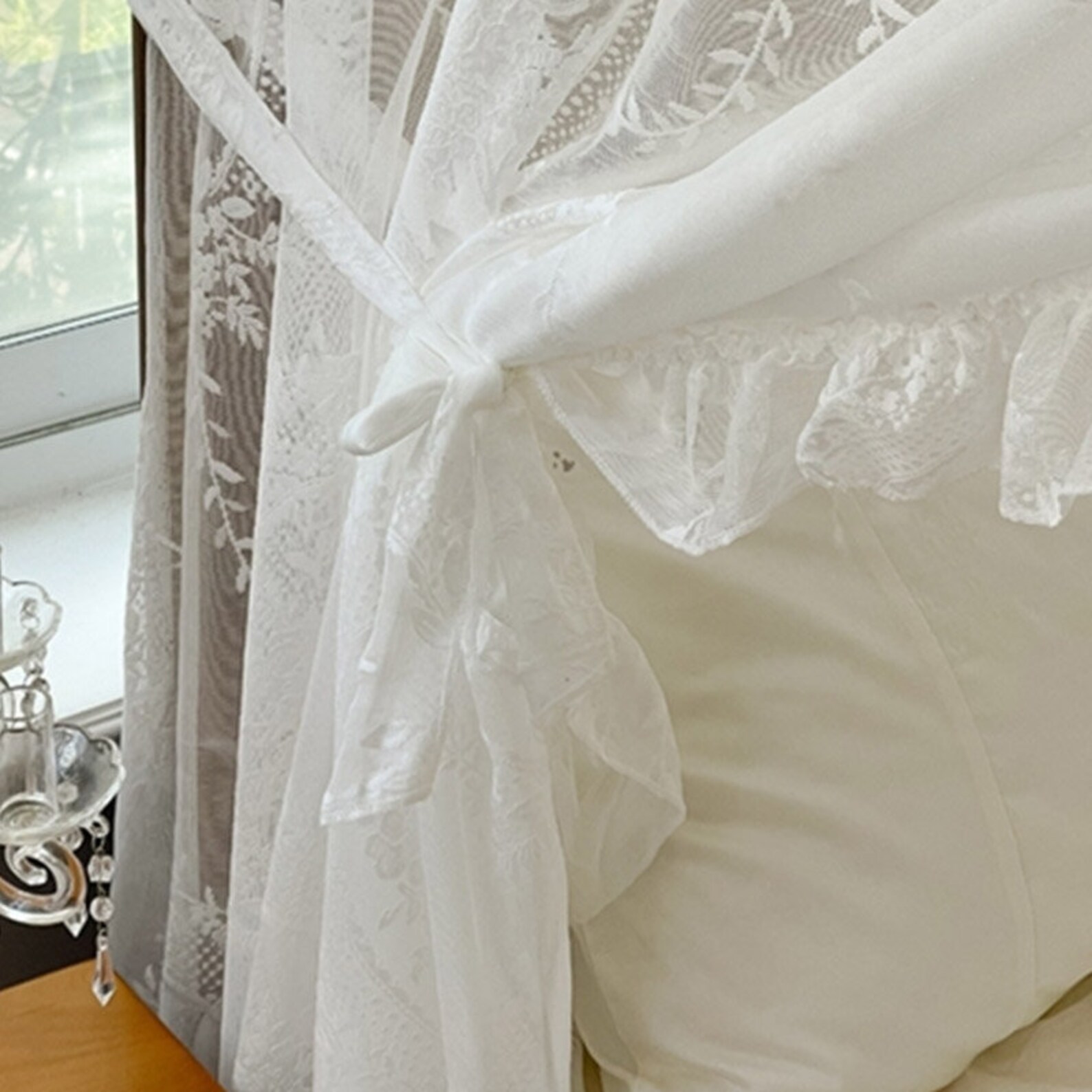 French Style Lace Bed Canopy Floral Embroidery Canopy Bed Etsy