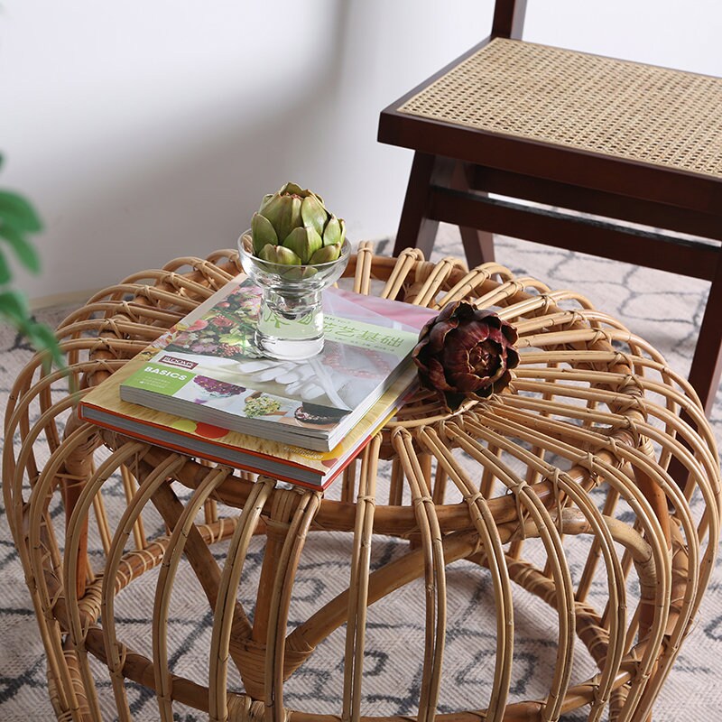 Handwoven Rattan Coffee Table for Living Room Etsy UK