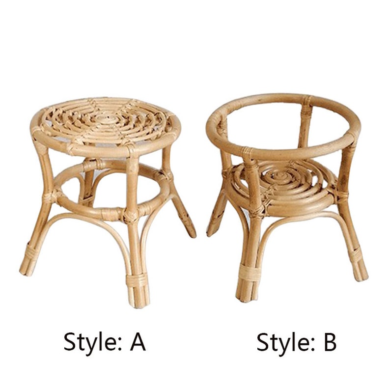 Natural Rattan Plant Stand Indoor Flower Pot Holder Flower Etsy