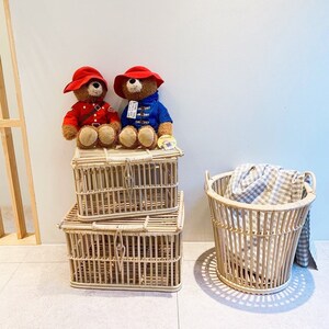 Caja de almacenamiento de ratán con cubierta/ | Etsy