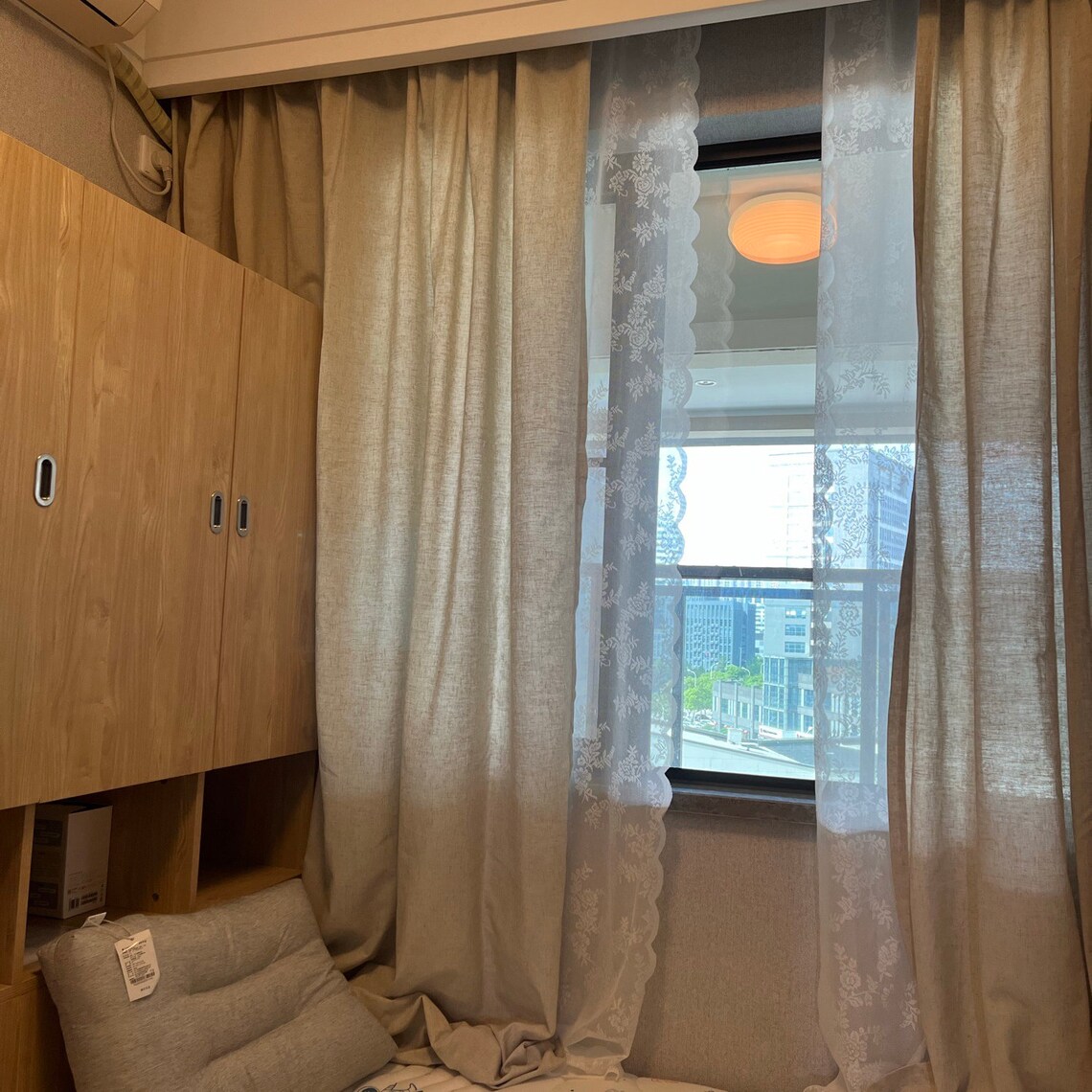 Linen Cotton Blend Curtains for Living Room off White Linen Etsy