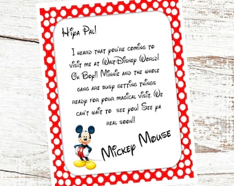 You're Going to WDW Trip Reveal, Letter From Mickey Mouse, Going to WDW, Instant Download