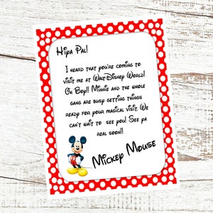 You're Going to WDW Trip Reveal, Letter From Mickey Mouse, Going to WDW, Instant Download