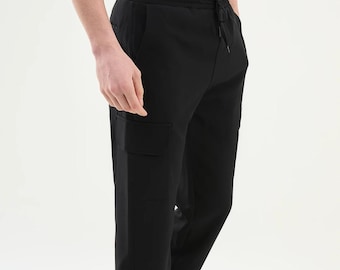 Slim Fit Schwarze Baumwollmischung Hose - Herrenhose