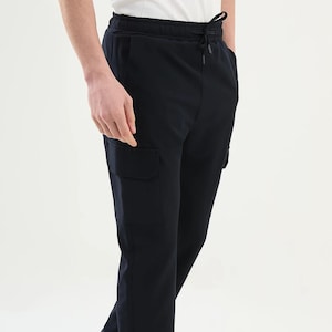 Pantalones azul marino - Pantalones cargo azul marino - Pantalones azul marino para hombre - Conjunto de pantalones azul marino - Pantalones ajustados - Pantalones para hombre - Pantalones azul marino