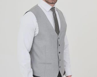 Gray Slim Fit Men's Vest, Formal Wedding Waistcoat, Groom Vest, Groomsmen Vest, Gray Suit Vest, Men's Dress Vest, Prom Vest