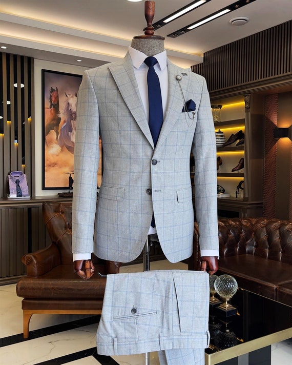 Wool Suits | Mens Van Heusen Pure Wool Shadow Check Suit Jacket Charcoal •  Darpan Clinics