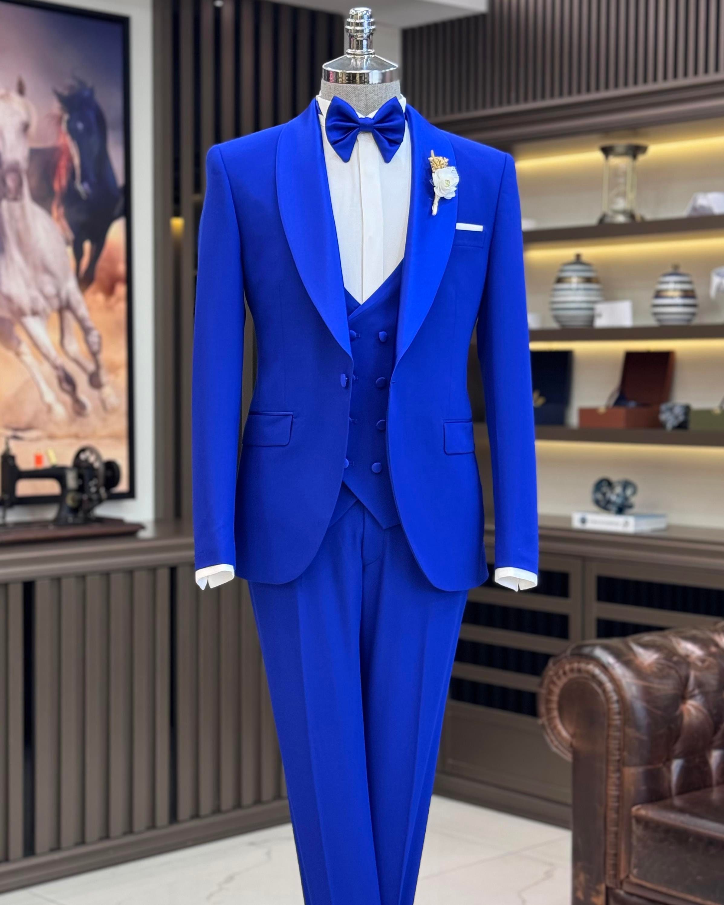Royal Blue Suit Navy Blue Coat Pant Coat For Men Men Blue Shining