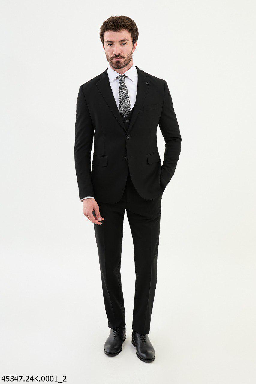 slim fit dress slacks Zapaka Black Red Shawl Lapel One Button Men's Prom Suits with Butterfly, Black Red / 2XL main image 1