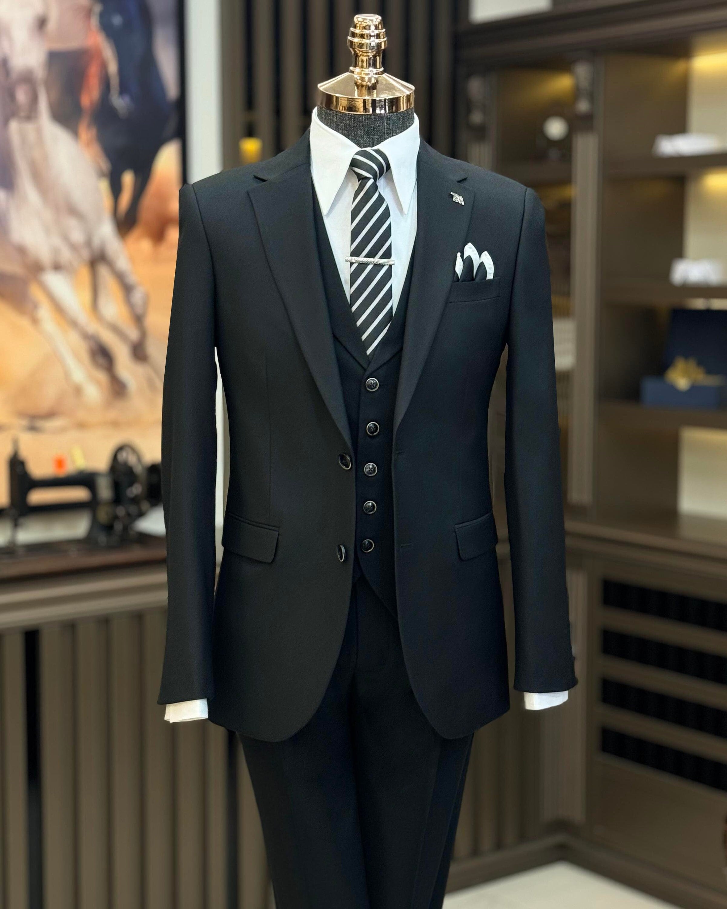 Slim Fit Ropa Masculina Marcas De Ropa Formal Black Slim-fit