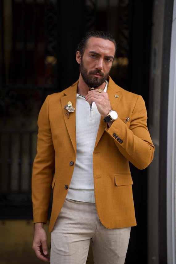 Veste moutarde homme new arrivals