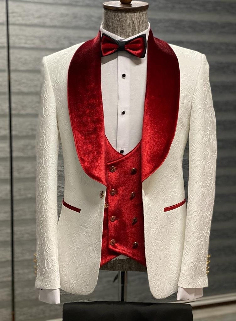 Red Tuxedo Bow Tie