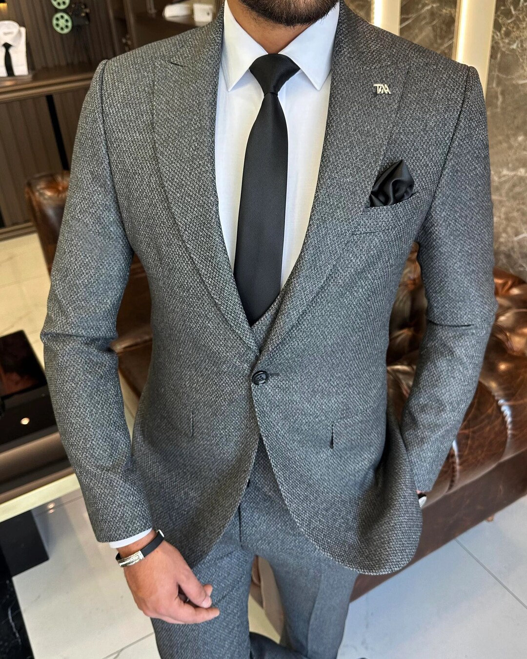 Herren-Anzugsjacke, Bedruckt, Für Abendessen, Party, Abschlussball
