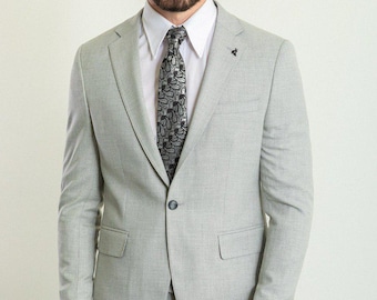 Traje de novio de 2 piezas con solapa de muesca y corte entallado para hombre de GENTWITH