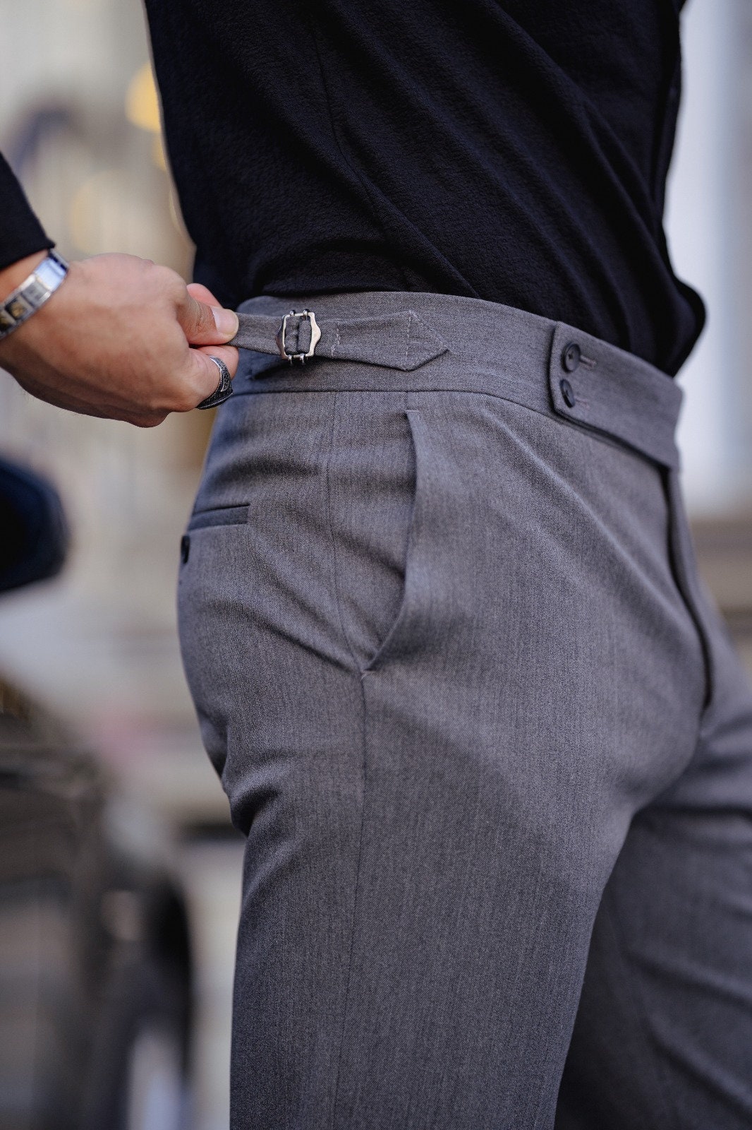 Gurkha Pants Men Gray - Etsy