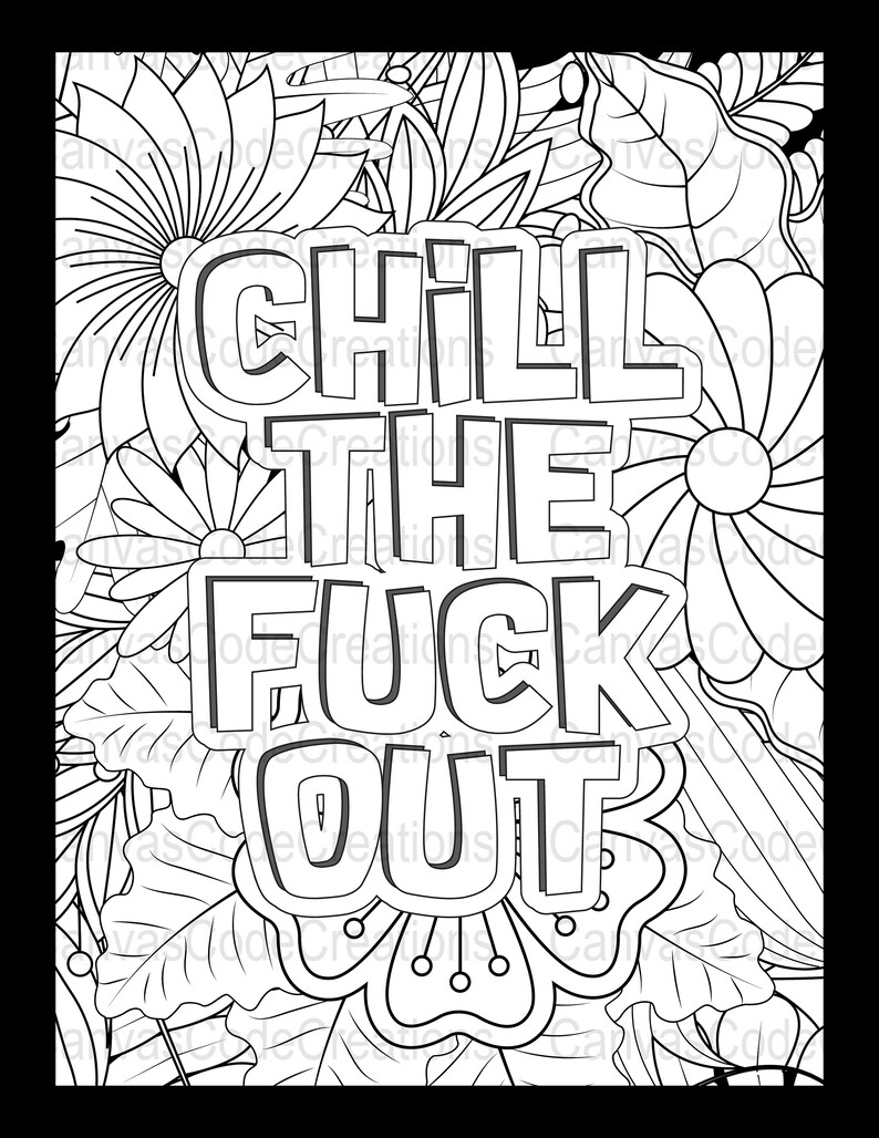 Chill Out Adult Coloring Page - Il 794xN.5707740913 74hh 