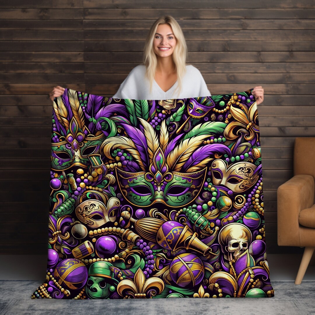 pink mardi gras throws