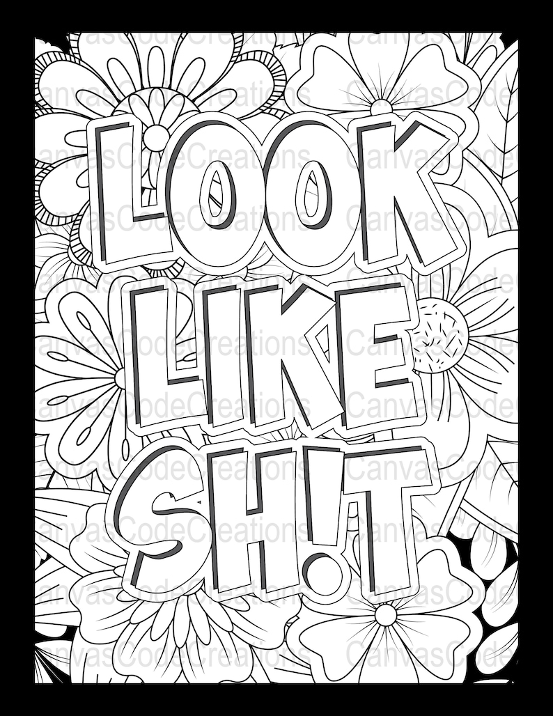 Funny Adult Coloring Page Instant - Il 794xN.5659687036 6i1z 