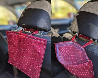 Car Garbage Bag with Liner - Car Accessories - Car Trash Bag - Wipeable Car Litter Bag