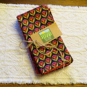 Cloth Napkins – Multi Color Floral - Set of 6 – 100% Cotton – 15” x 15” Double Sided Napkins