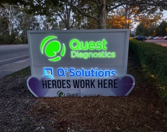 Custom LED Building and Entrance Signs, Wall Mounted or Freestanding, Quote Required