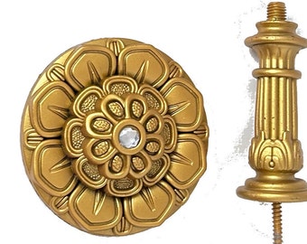 Curtain and Tassel Holdbacks, Pair with Mounting Hardware, Golden Bronze or Wine