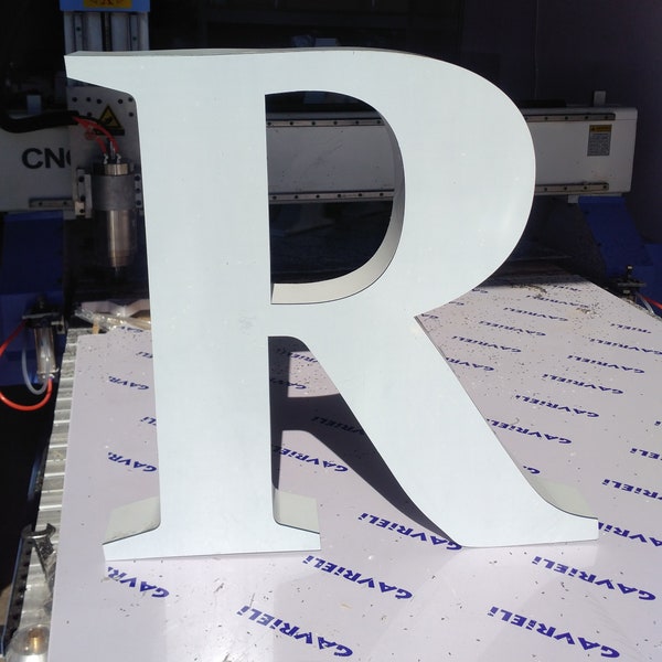 Custom LED Channel Letters Logo Store Sign, Aluminum returns(sides) and Acrylic surface. Priced by the Size and Lighting methods