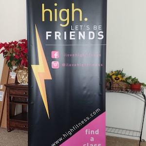 Custom Printing and Artwork Design Service of Vertical Banners, Select from 3 Sizes with Free Banner Stands