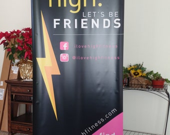 Custom Printed Banner with Stand, X-Stand or Retractable Display, Optional Artwork Design