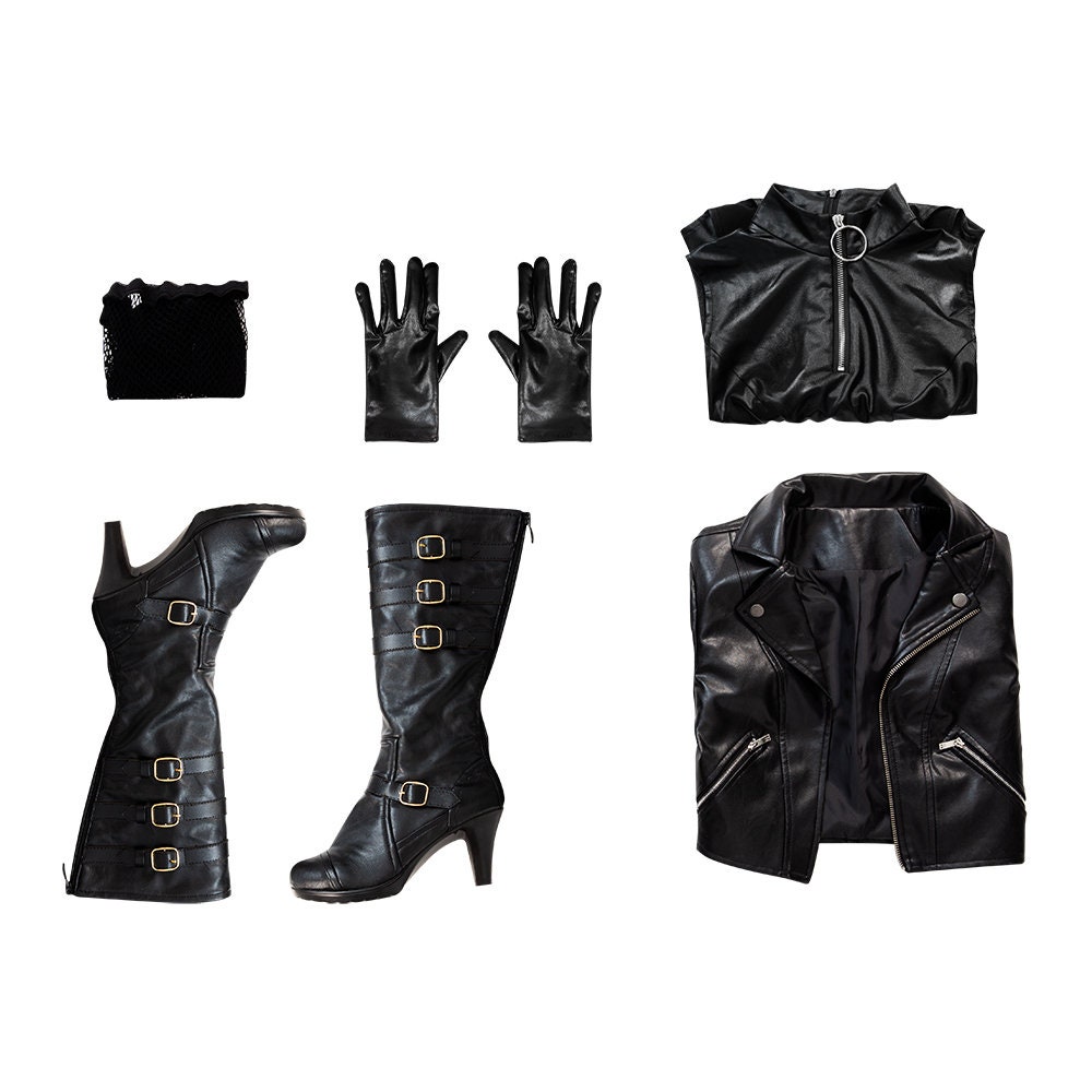Black Canary Cosplay Costume Jumpsuit Jacket Boots Sexy Women Etsy