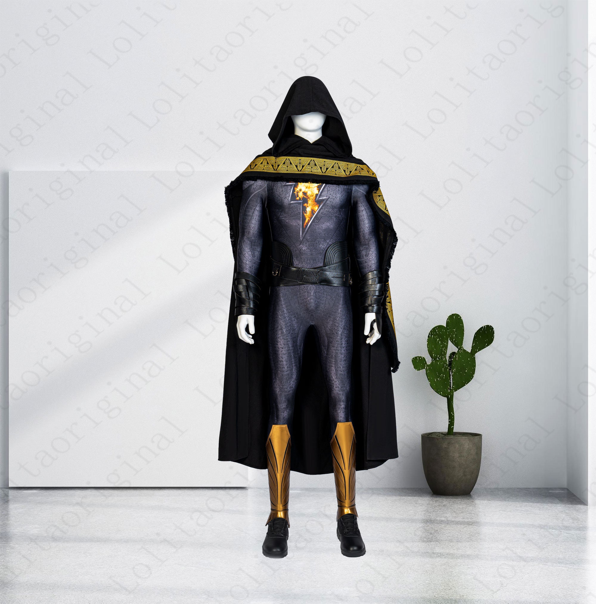 Black Adam Cosplay Costume Adult Men Halloween Outfit for Etsy