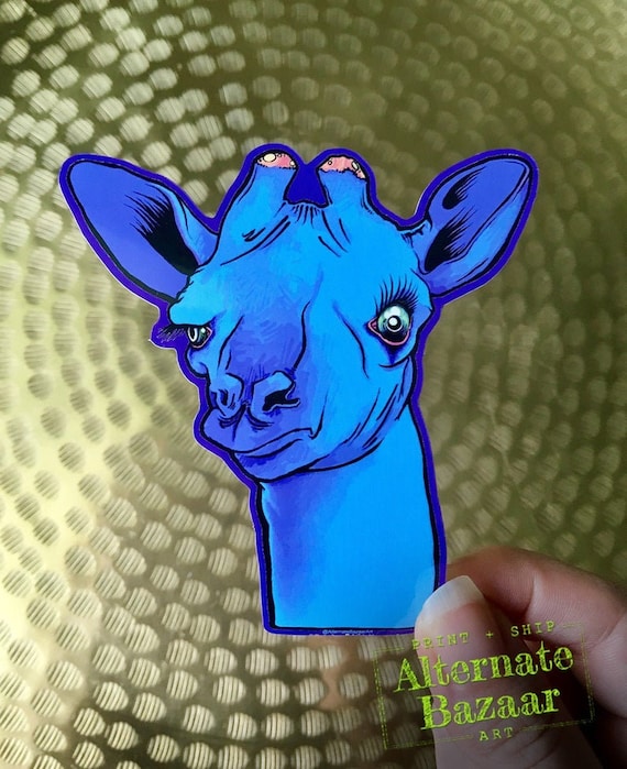 Giraffe Sticker With Funny Face. Waterproof Punk Giraffe Decal - Etsy Ireland Giraffe Sticker With Funny Face. Waterproof Punk Giraffe Decal - Etsy Ireland