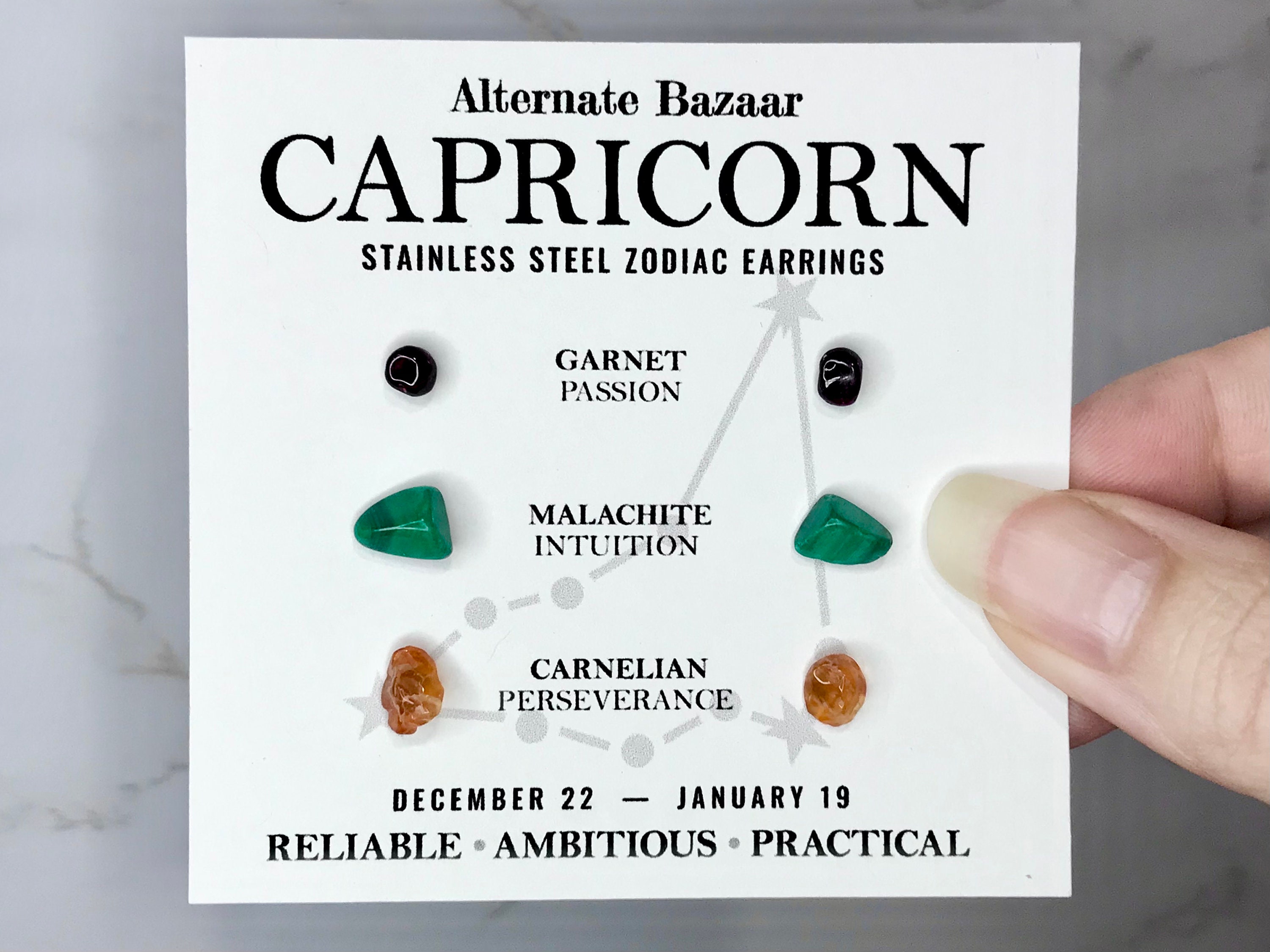 Malachite capricorn shop