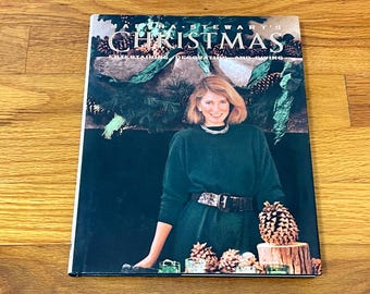 1980s Vintage 1st Edition Martha Stewart's Christmas: Entertaining, Decorating & Giving How To Hardback Book 1989