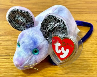 2000s Vintage Lunar New Year of the Rat Zodiac Retired TY Beanie Baby